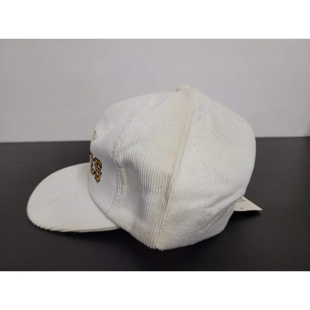 Vintage Pittsburgh Pirates Hat Cap Mens Snapback White Corduroy Twin‎ Enterprise